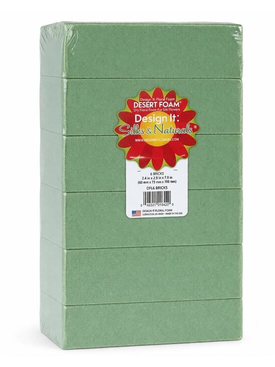 Desert Foam Other - Dry Floral Foam Bricks 6 Pack Green Foam For Artificial Flowers Silk Dried Flora